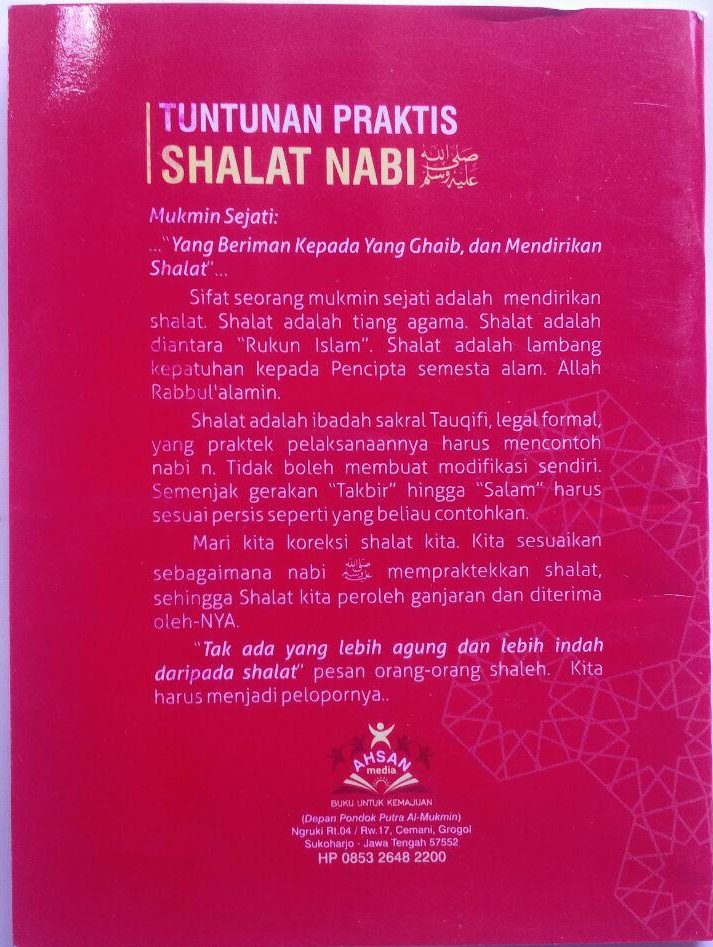 Buku Saku Tuntunan Praktis Shalat Nabi 5.500 15% 4.675 Ahsan Media Abdullah bin Abdurrahman Al Jibri cover