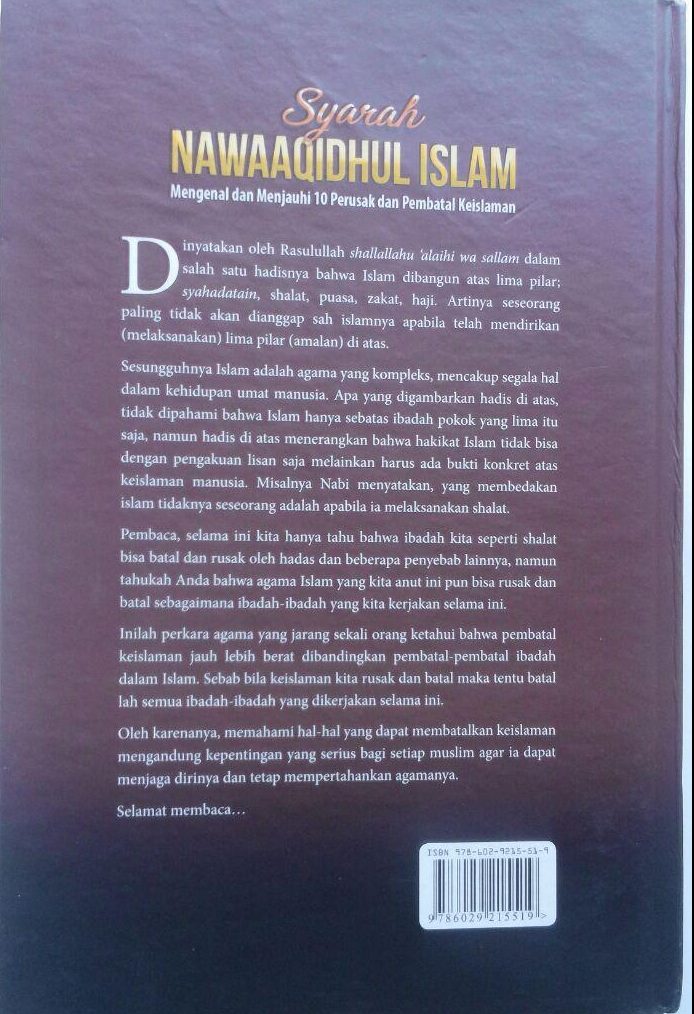 Buku Syarah Nawaaqidhul Islam 10 Perusak Pembatal Keislaman 80.000 20% 64.000 Akbar Media Muhammad bin Abdul Wahhab cover
