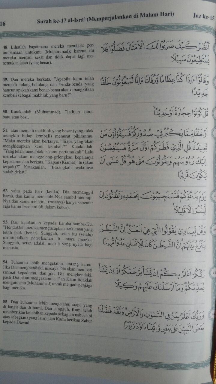 Al-Qur'an Edisi Terjemah Menyamping Al-Urjuwan B5 132,000 15% 112,200 Sapphire isi 3