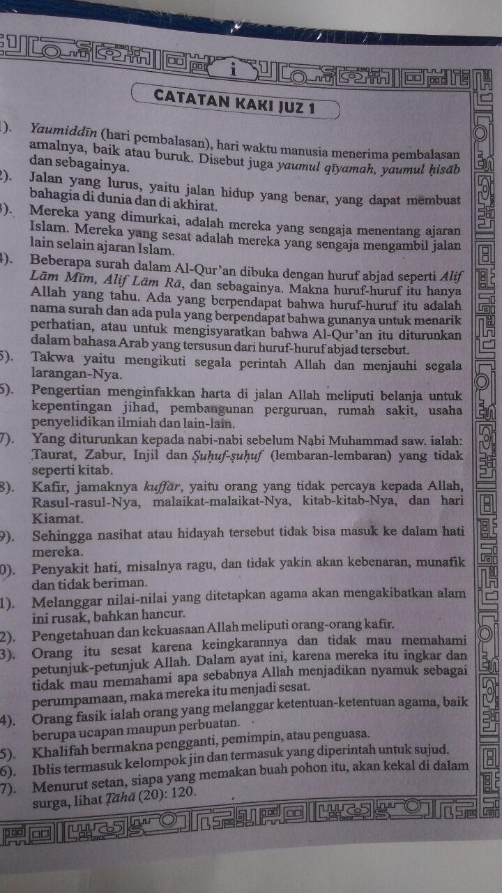 Al-Qur'an Per Juz Mujazza Terjemah Ayat Pojok Garis B5 160.000 10% 144.000 Asy-Syifa' isi 5