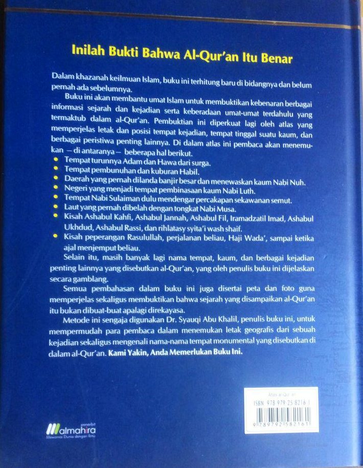 BK2967 Buku Atlas Al-Qur'an 250.000 15% 212.500 Almahira Syauqi Abu Kholil cover