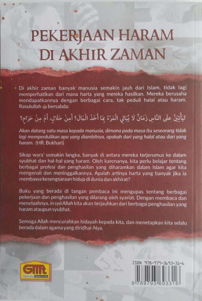Buku Pekerjaan Haram Di Akhir Zaman 15 Profesi Haram 42,000 15% 35,700 Granada Mediatama cover