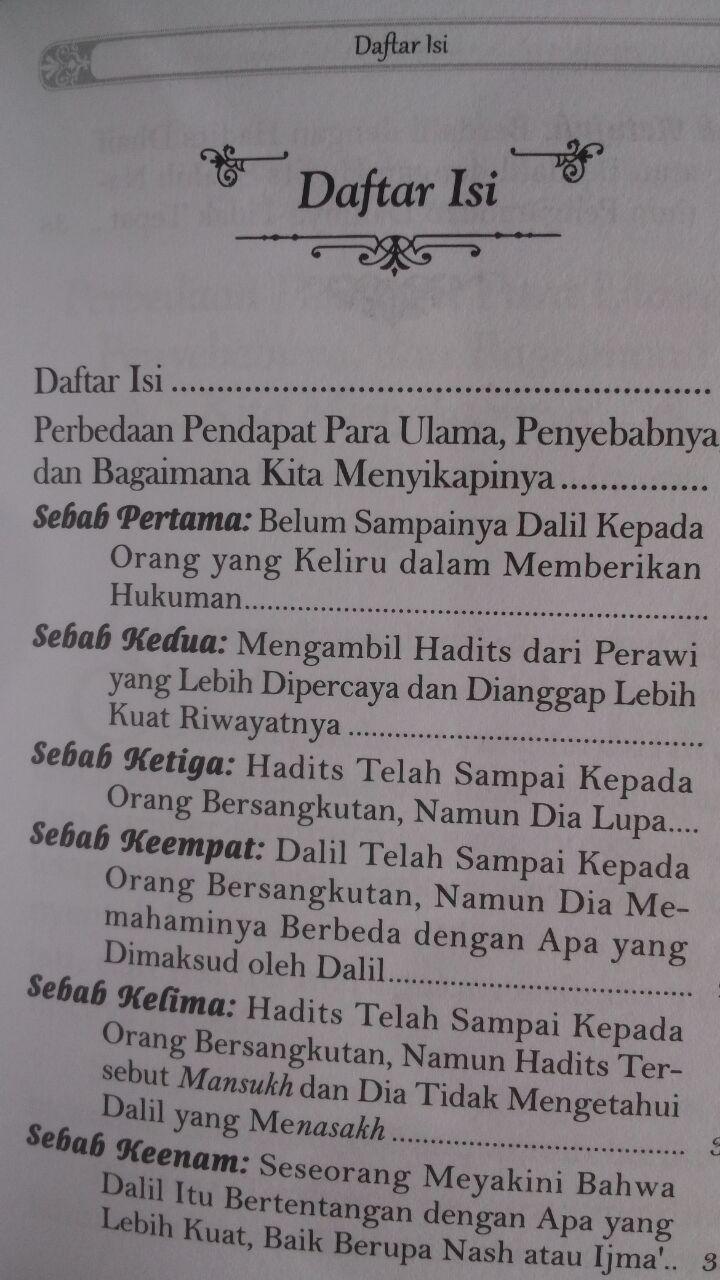 Buku Saku Sebab-Sebab Perbedaan Pendapat Para Ulama 7.000 15% 5.950 Darul Haq Muhammad bin Shalih Al-Utsaimin isi 3