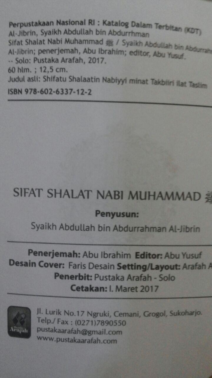 Buku Saku Sifat Shalat Nabi Muhammad Plus Dzikir Bergambar 5.000 15% 4.250 Pustaka Arafah Abdullah bin Abdurrahman Al Jibrin isi