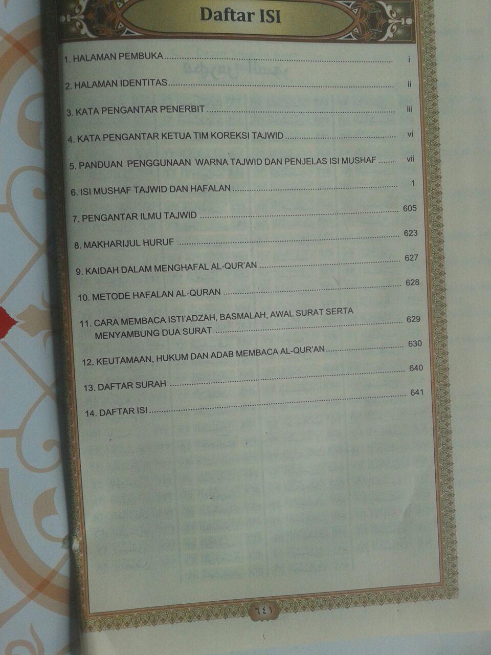 Al-Qur'an Mushaf Tajwid Terlengkap dan Hafalan isi 2