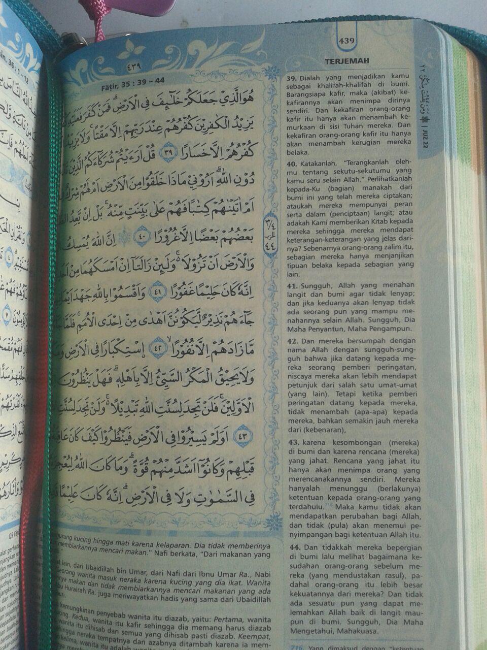 Al-Qur'an Muslimah Tanpa Terjemah Resleting Tali A6 isi 3