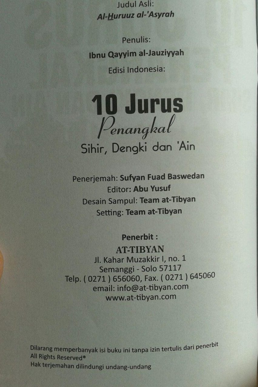Buku 10 Jurus Penangkal Sihir Dengki Dan Ain isi 2