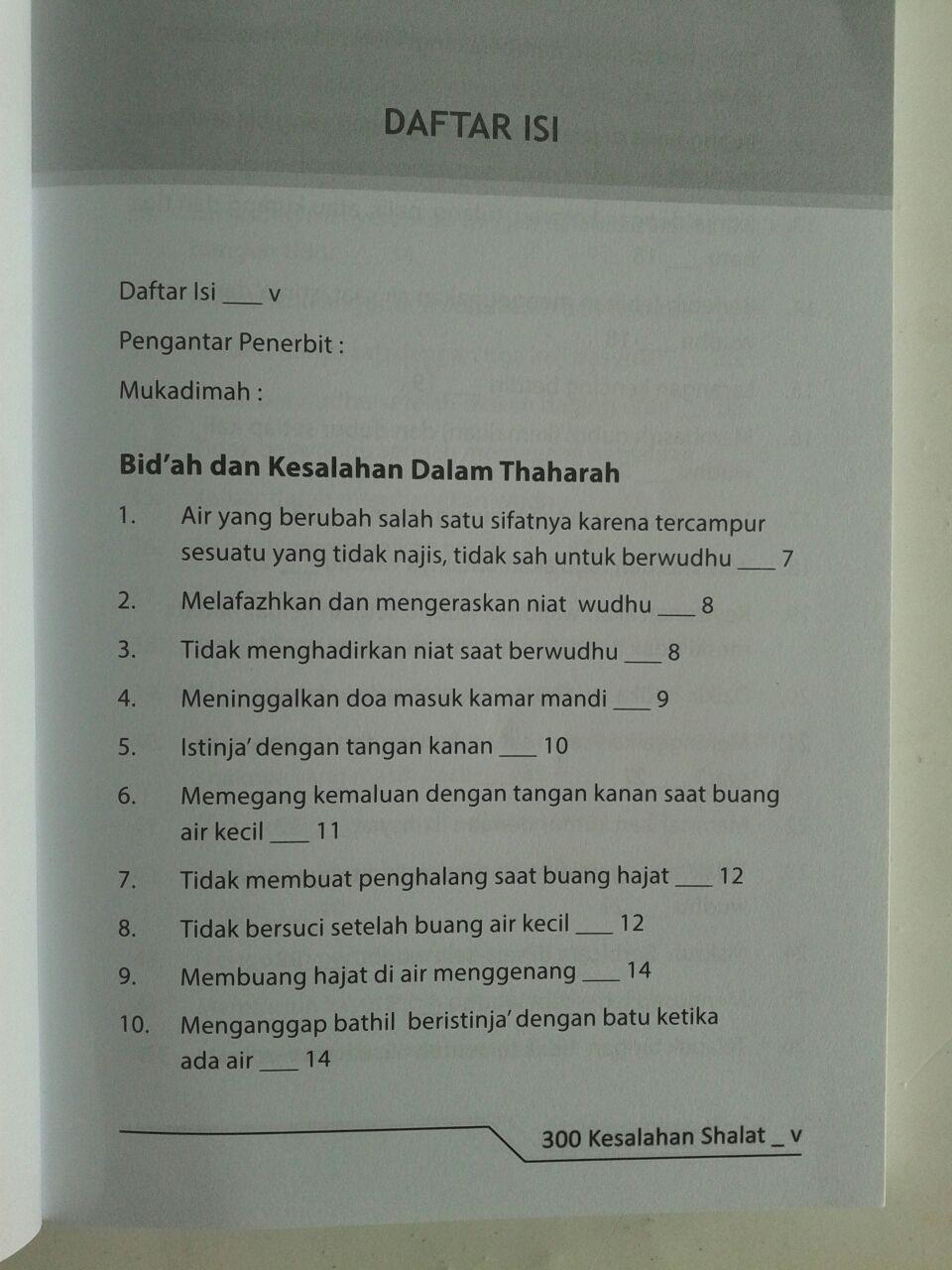 Buku 300 Kesalahan Shalat Yang Sering Diremehkan isi 2