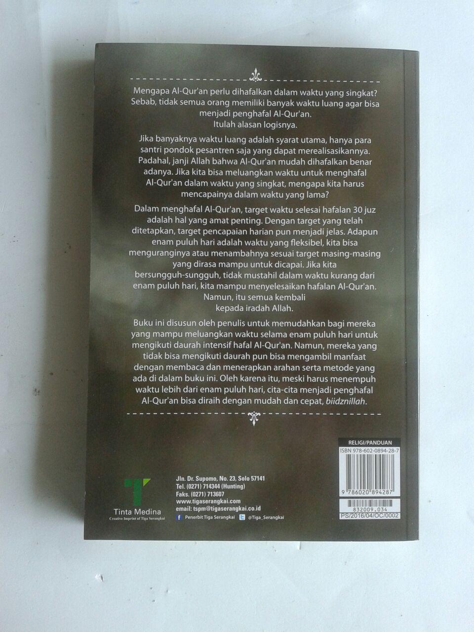 Buku 60 Hari Hafal Al-Qur'an Panduan Daurah Aplikatif cover