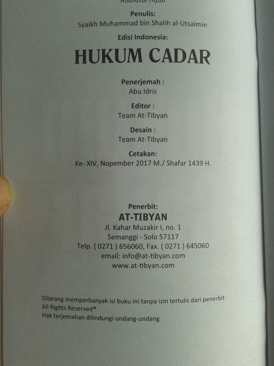 Buku Hukum Cadar isi