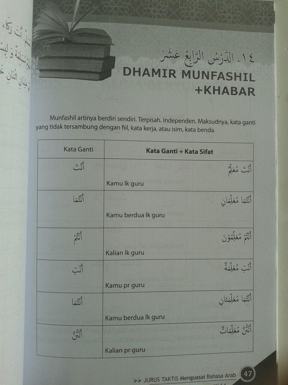 Buku Jurus Taktis Menguasai Bahasa Arab Untuk Pemula isi 2