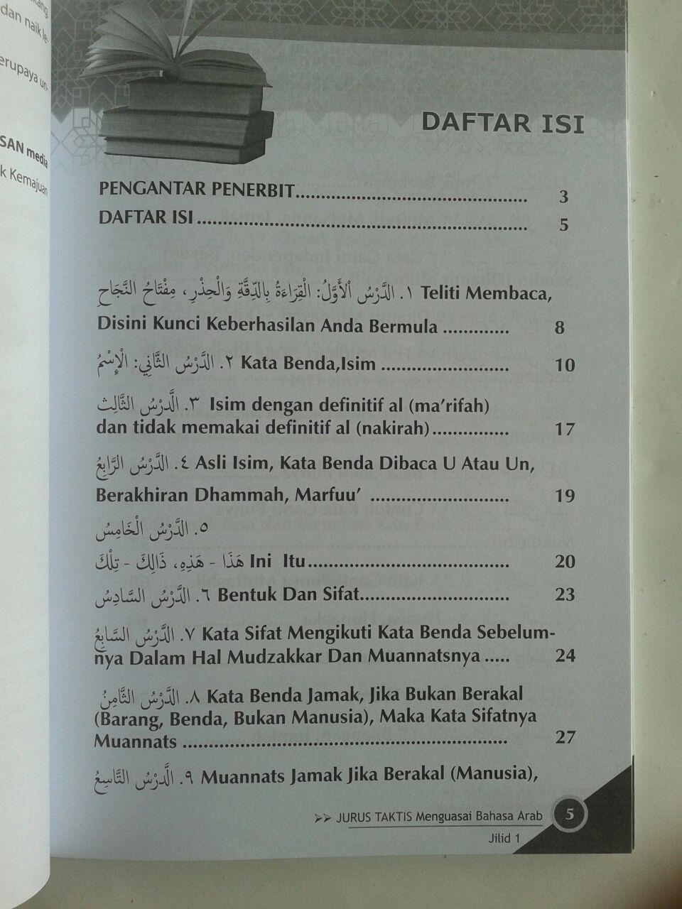 Buku Jurus Taktis Menguasai Bahasa Arab Untuk Pemula isi