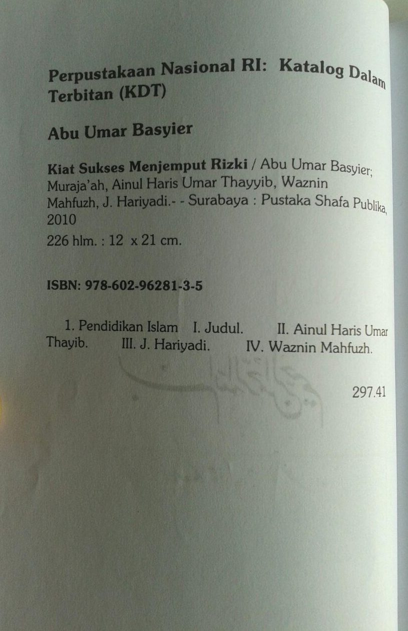 Buku Kiat Sukses Menjemput Rizki isi 3