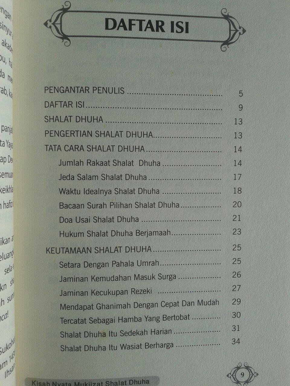 Buku Kisah Nyata Mukjizat Shalat Dhuha Pembuka Pintu Rezeki isi 3