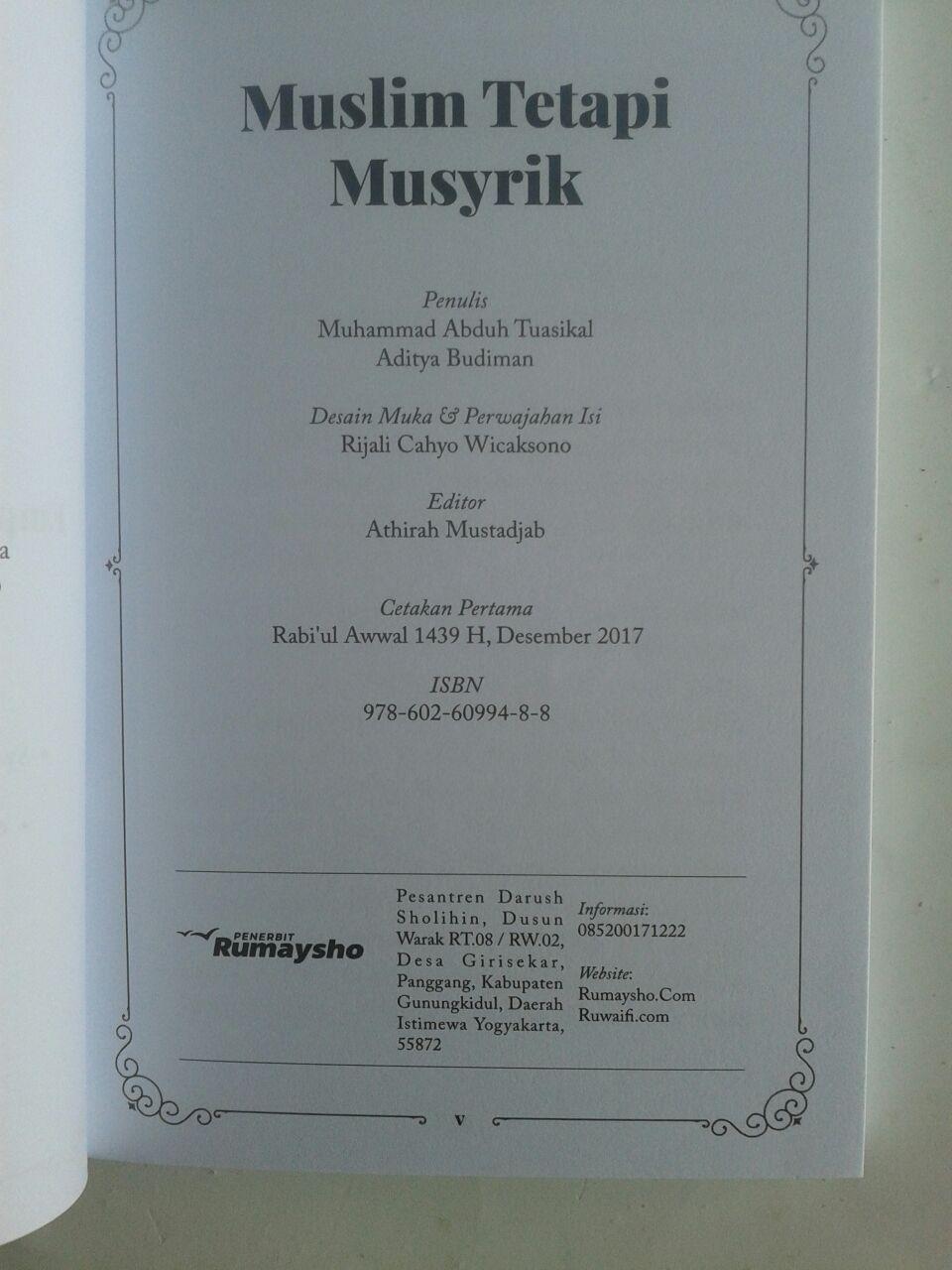 Buku Muslim Tetapi Musyrik Empat Kaidah Memahami Syirik isi 2