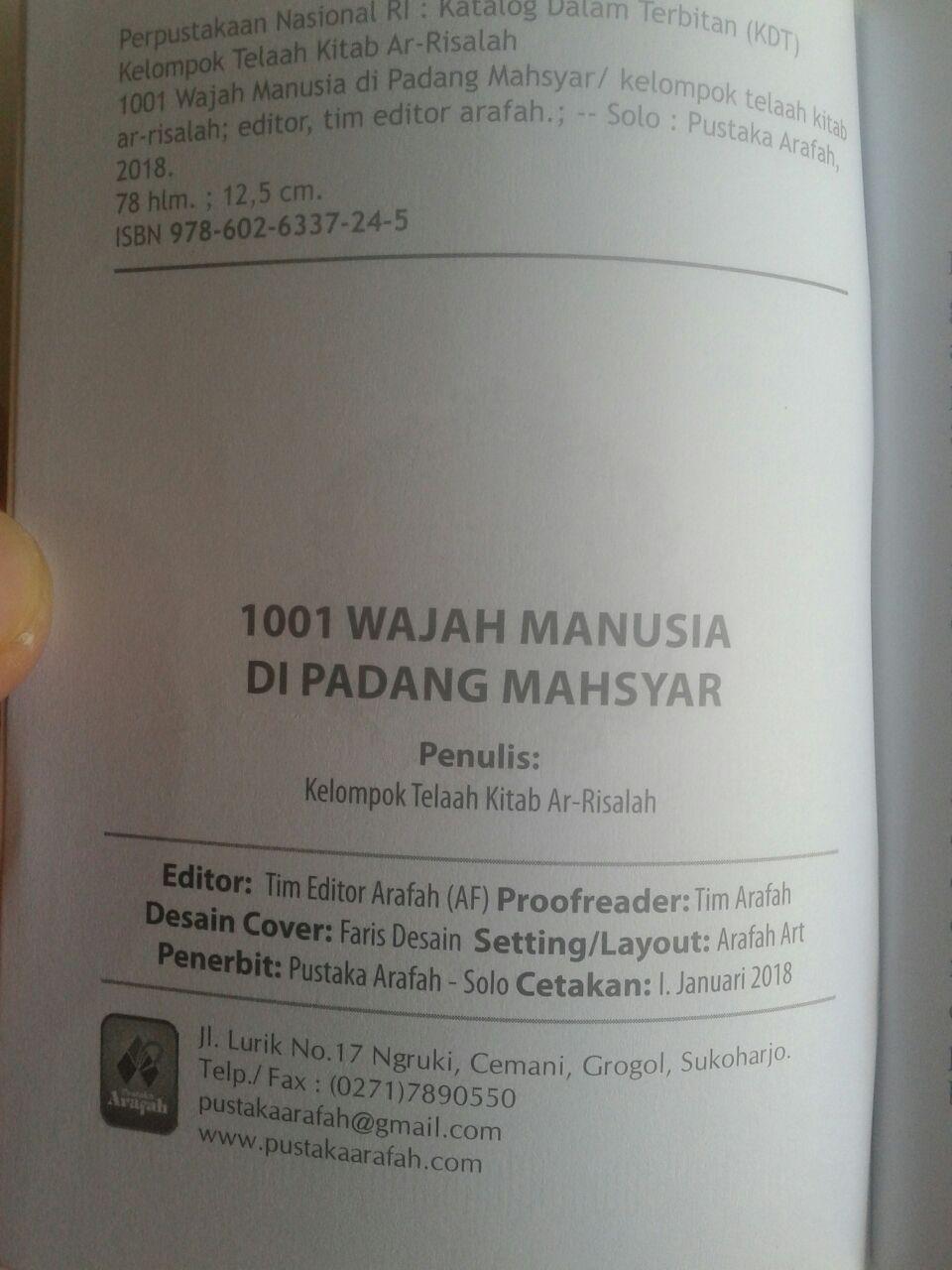 Buku Saku 1001 Wajah Manusia Di Padang Mahsyar isi