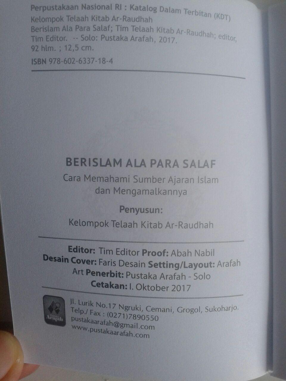 Buku Saku Berislam Ala Para Salaf Cara Memahami Sumber Islam isi