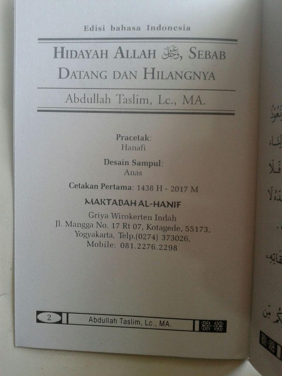Buku Saku Hidayah Allah Sebab Datang Dan Hilangnya isi 2