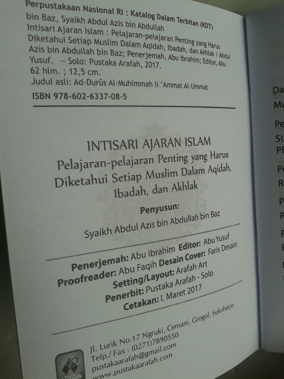 Buku Saku Intisari Ajaran Islam Pelajaran Penting Yang Harus Diketahui isi