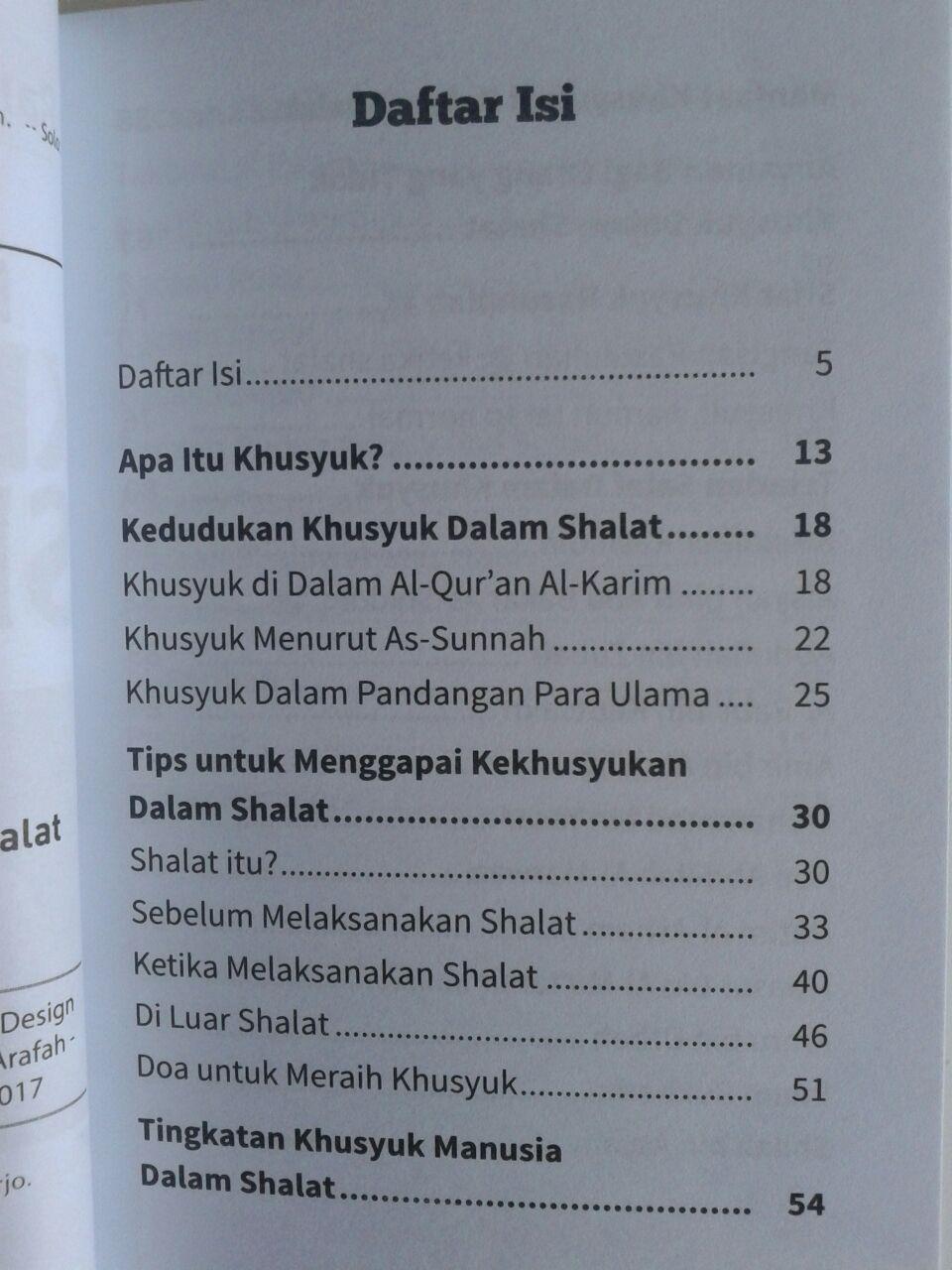 Buku Saku Menemukan Khusyuk Dalam Shalat isi 2