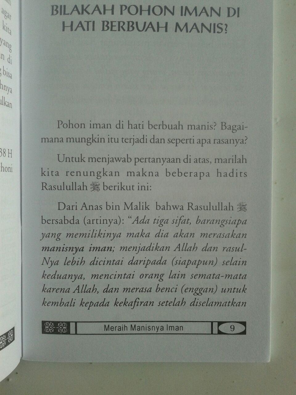 Buku Saku Meraih Manisnya Iman isi