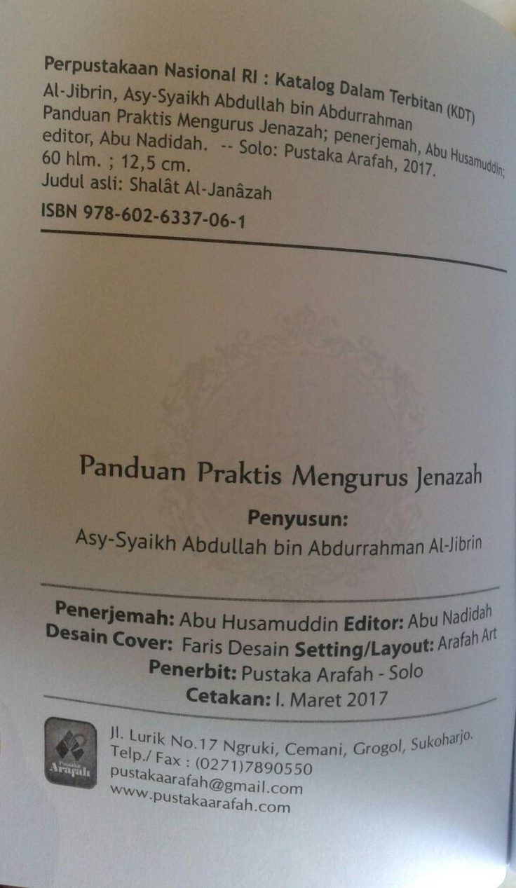 Buku Saku Panduan Praktis Mengurus Jenazah isi 2