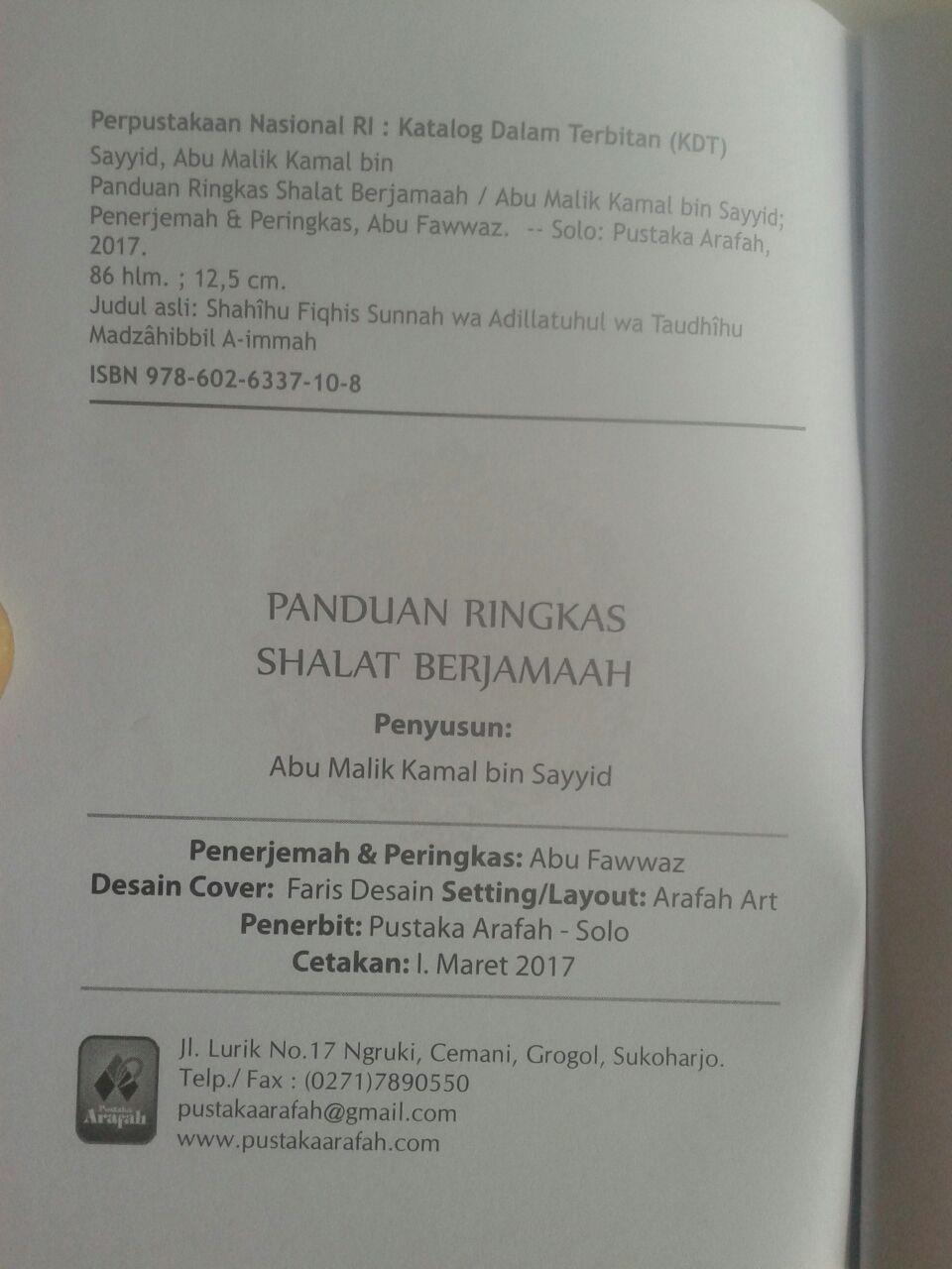 Buku Saku Panduan Ringkas Shalat Berjamaah isi