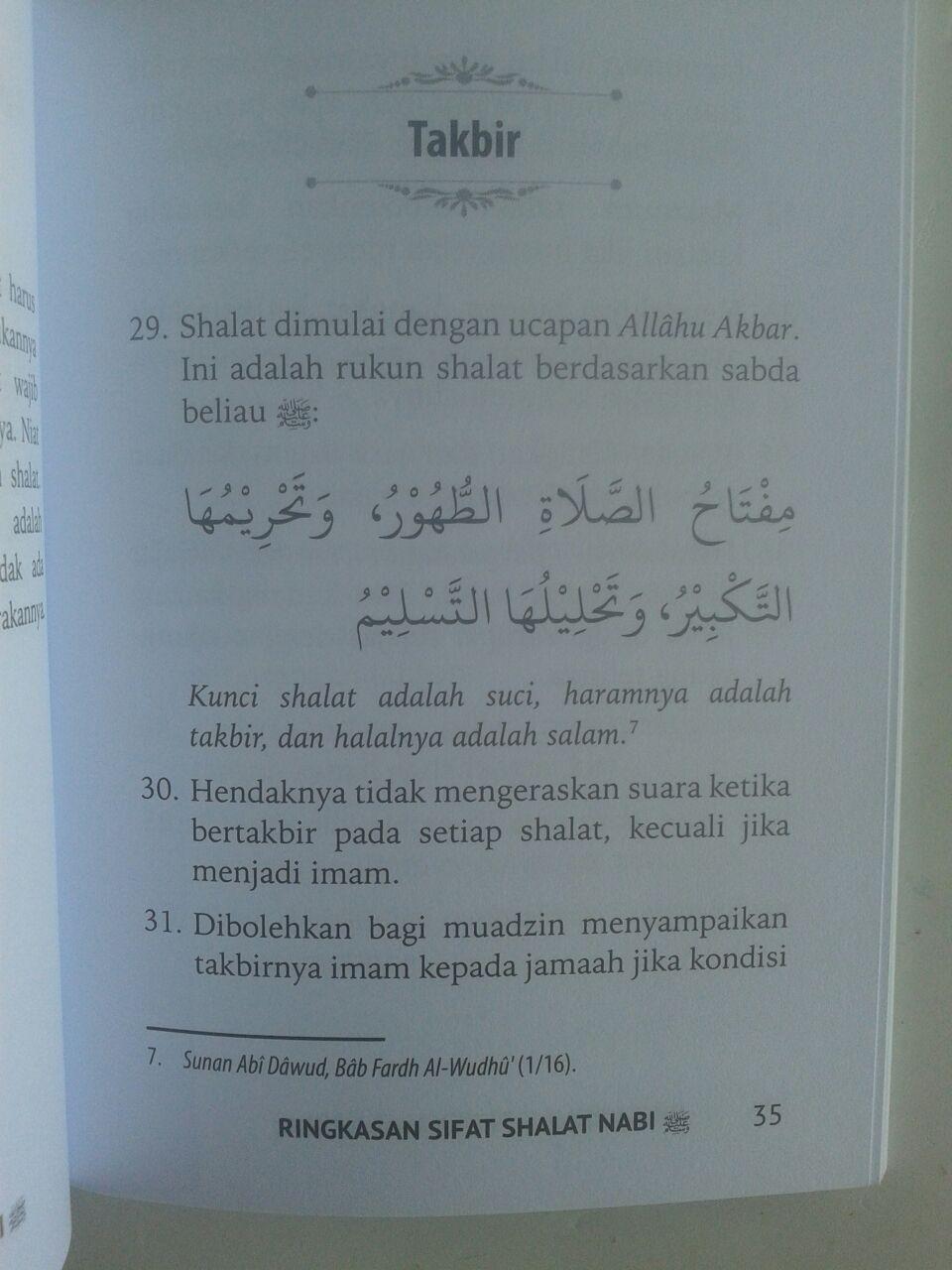 Buku Saku Ringkasan Sifat Shalat Nabi Dari Takbir Hingga Salam isi 2
