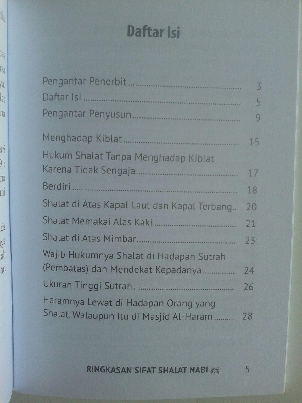 Buku Saku Ringkasan Sifat Shalat Nabi Dari Takbir Hingga Salam isi