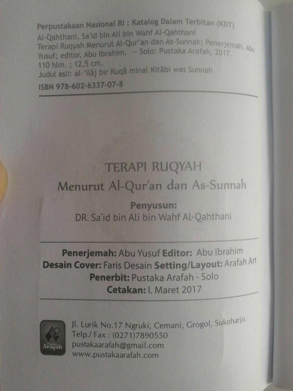 Buku Saku Terapi Ruqyah Menurut Al-Qur'an Dan As-Sunnah isi 2