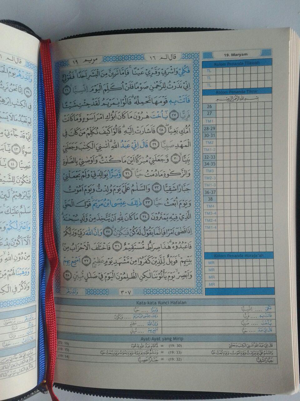 Qur'an Hafalan Tikrar Ukuran B6 Resleting isi