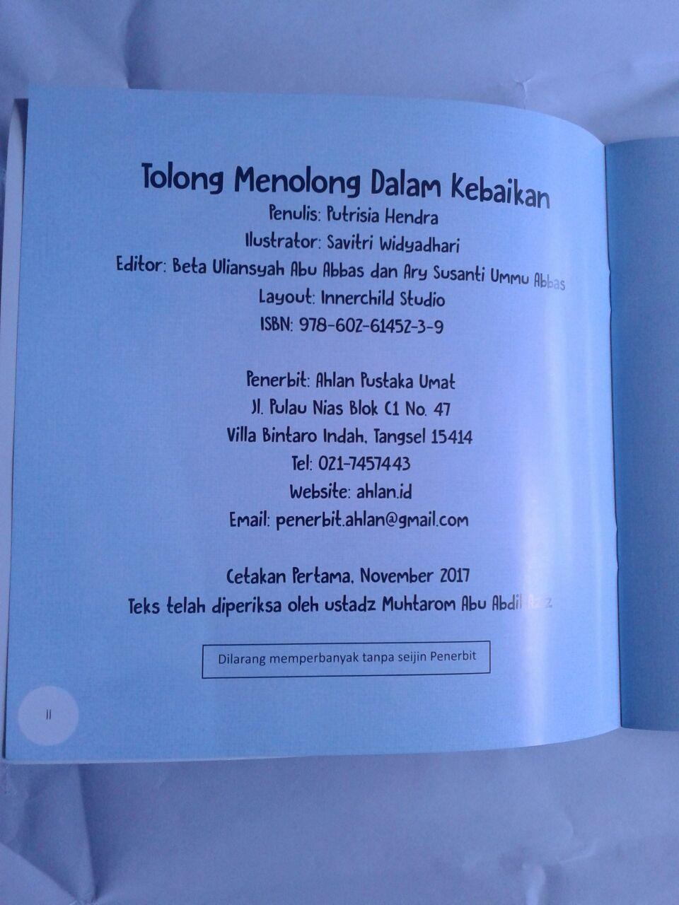 Buku Anak Tolong Menolong Dalam Kebaikan isi