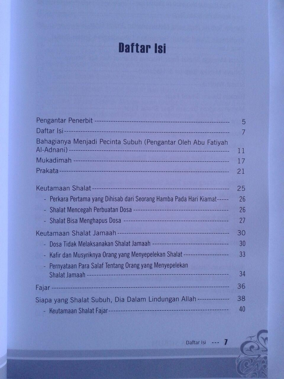 Buku Cinta Subuh Dahsyatnya Shalat Subuh Tepat Waktu isi 3