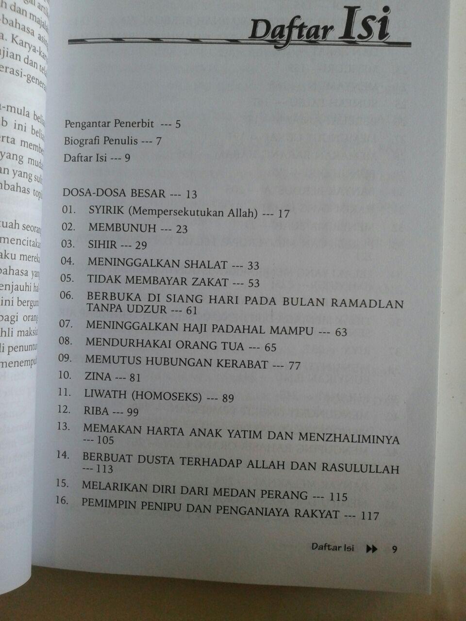 Buku Dosa-Dosa Besar Penjabaran Tuntas 70 Dosa Besar isi 4