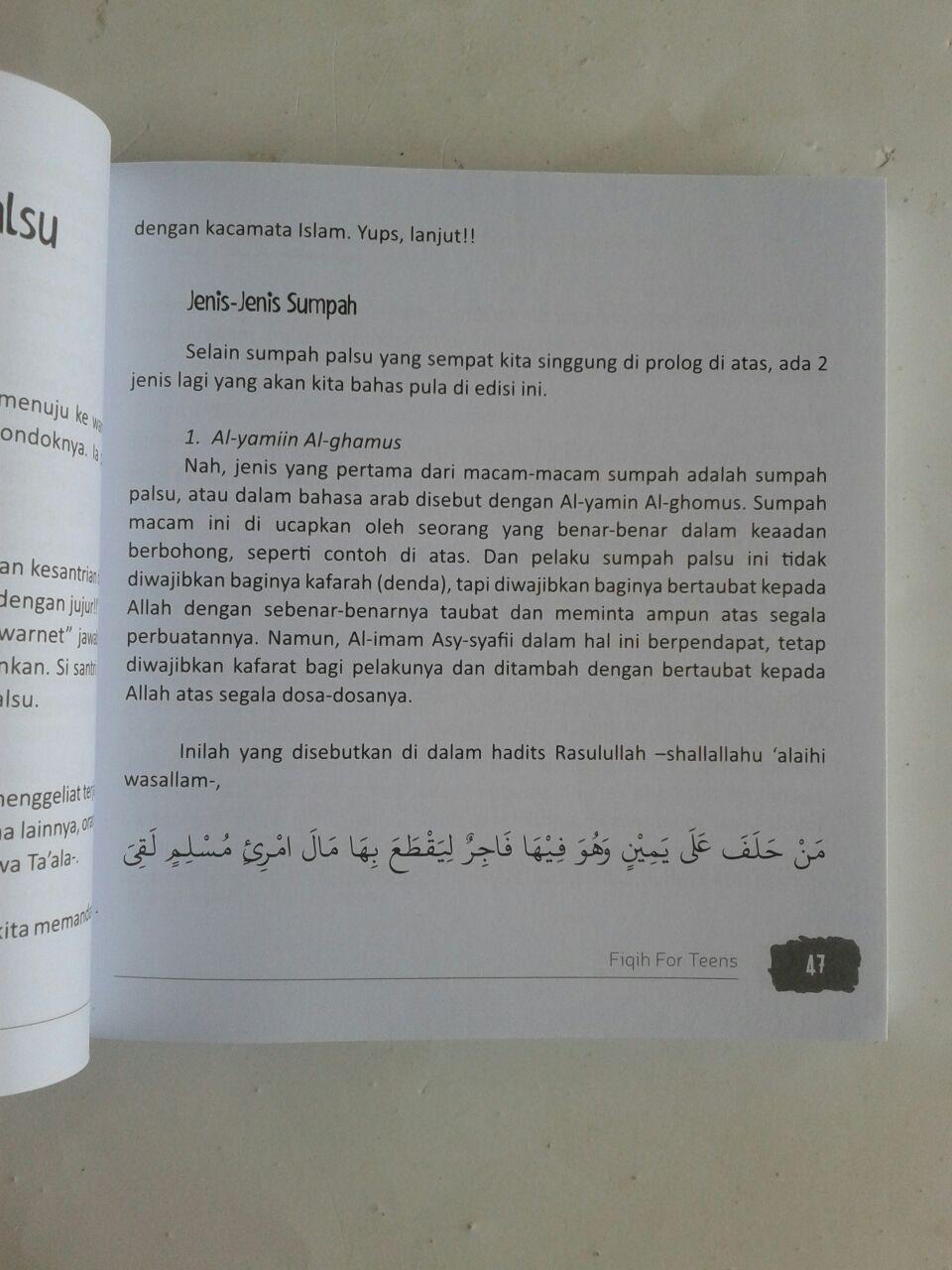 Buku Fiqih Islam For Teens Fiqih Untuk Remaja isi 3