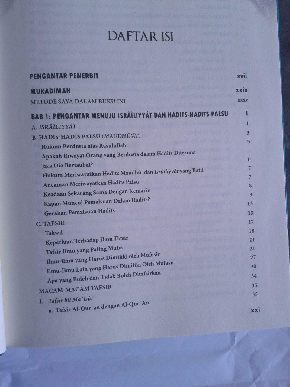 Buku Israiliyyat Dan Hadits-Hadits Palsu Tafsir Al-Qur'an isi 3