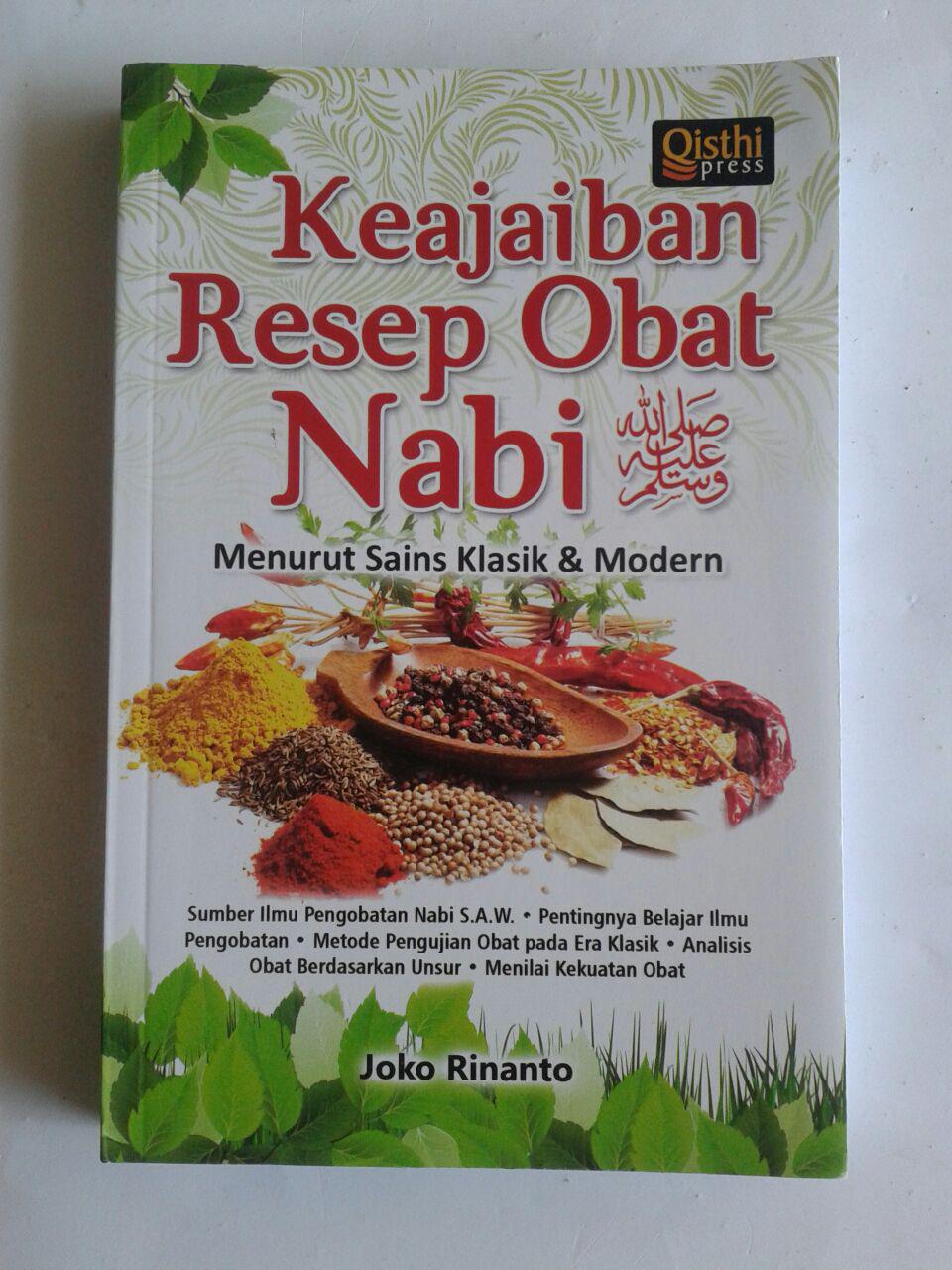 Buku Keajaiban Resep Obat Nabi Menurut Sains Klasik Dan Modern cover 2
