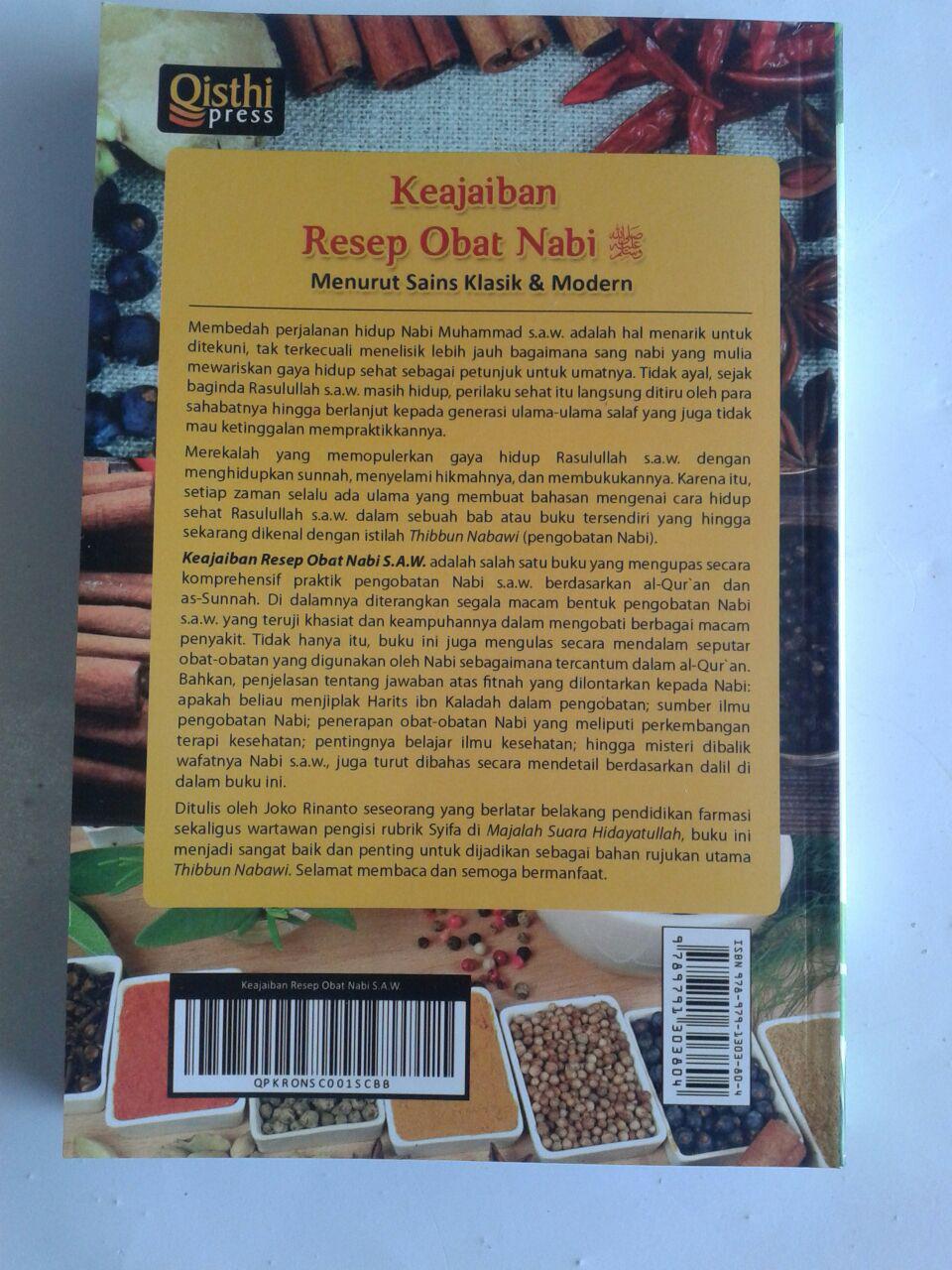 Buku Keajaiban Resep Obat Nabi Menurut Sains Klasik Dan Modern cover