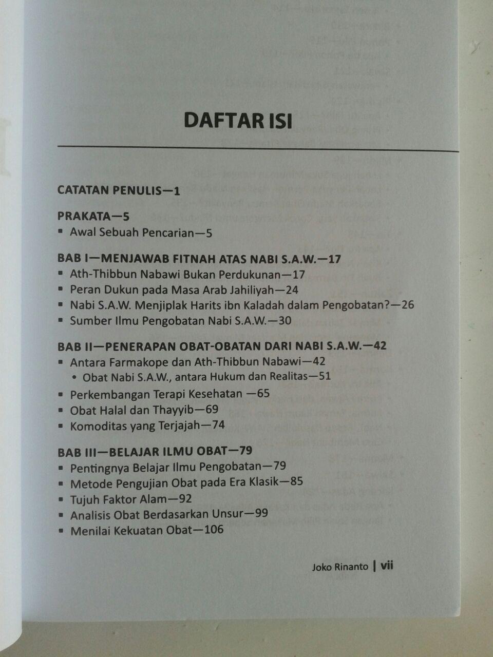Buku Keajaiban Resep Obat Nabi Menurut Sains Klasik Dan Modern isi