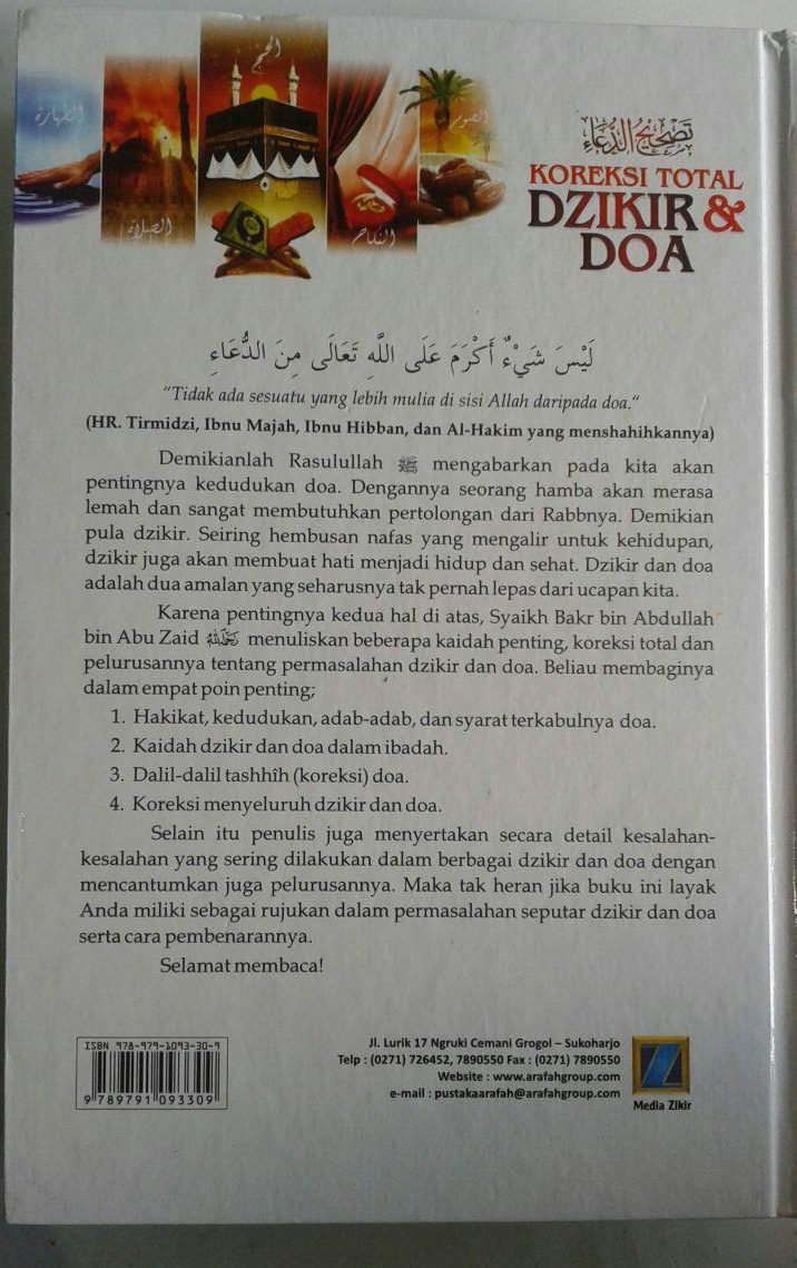 Buku Koreksi Total Dzikir Dan Doa 700 Koreksi Dalam Dzikir Doa cover 3