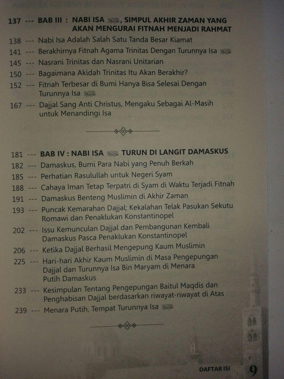 Buku Nabi Isa Akan Turun Di Langit Damaskus isi 3