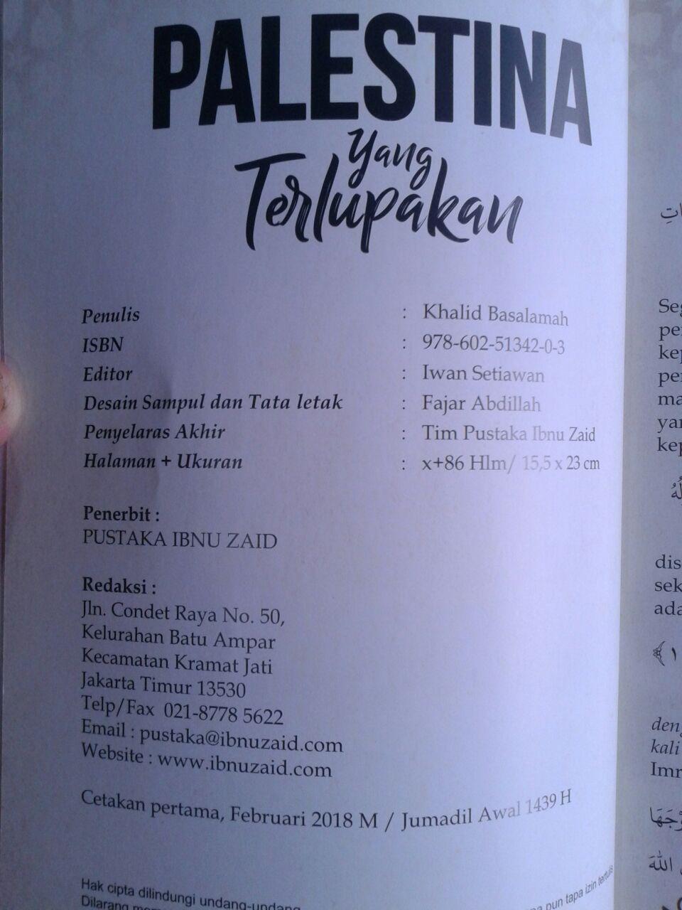 Buku Palestina Yang Terlupakan isi 2