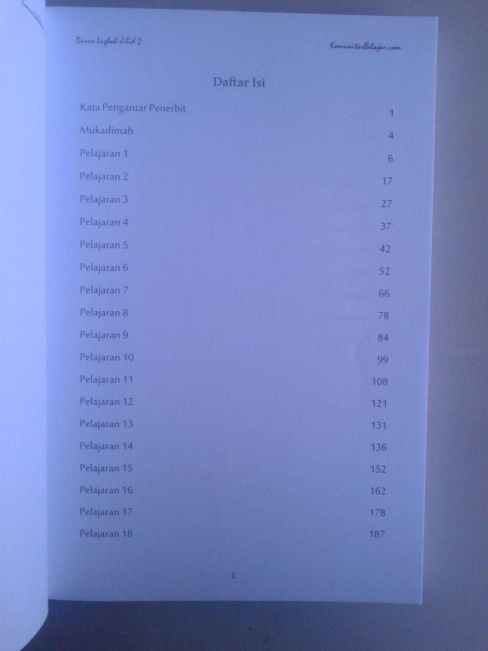 Buku Panduan Durus Lughah 2 Syarah Durusul Lughah isi 3