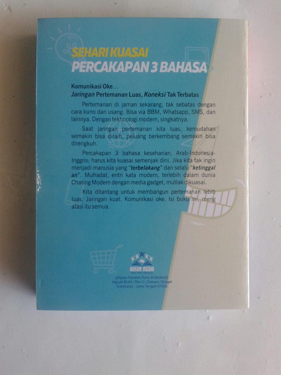 Buku Sehari Kuasai Percakapan 3 Bahasa Simpel Praktis Cepat cover
