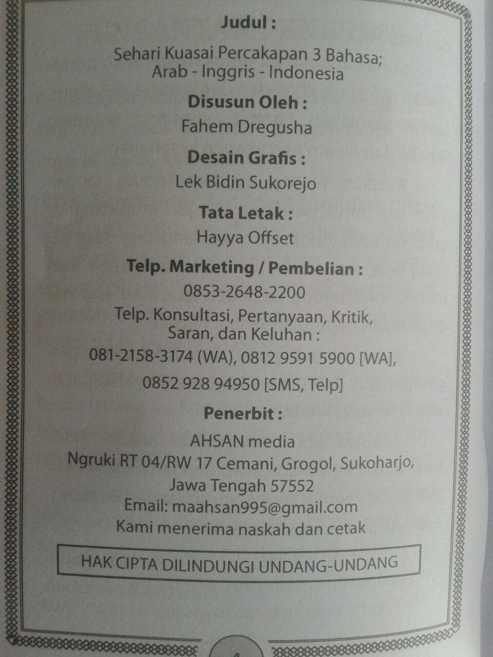 Buku Sehari Kuasai Percakapan 3 Bahasa Simpel Praktis Cepat isi 2