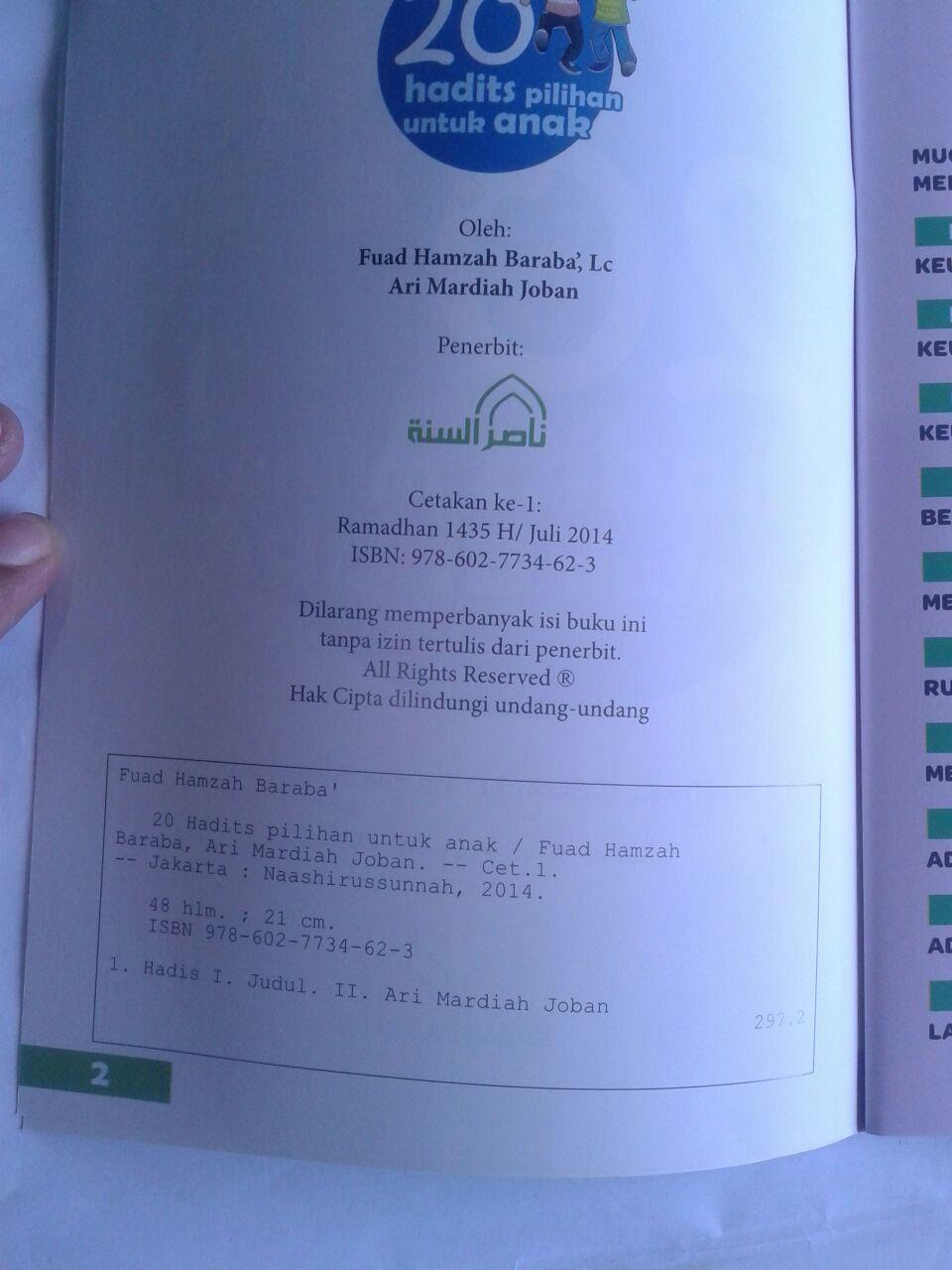 Buku 20 Hadits Pilihan Untuk Anak isi 2