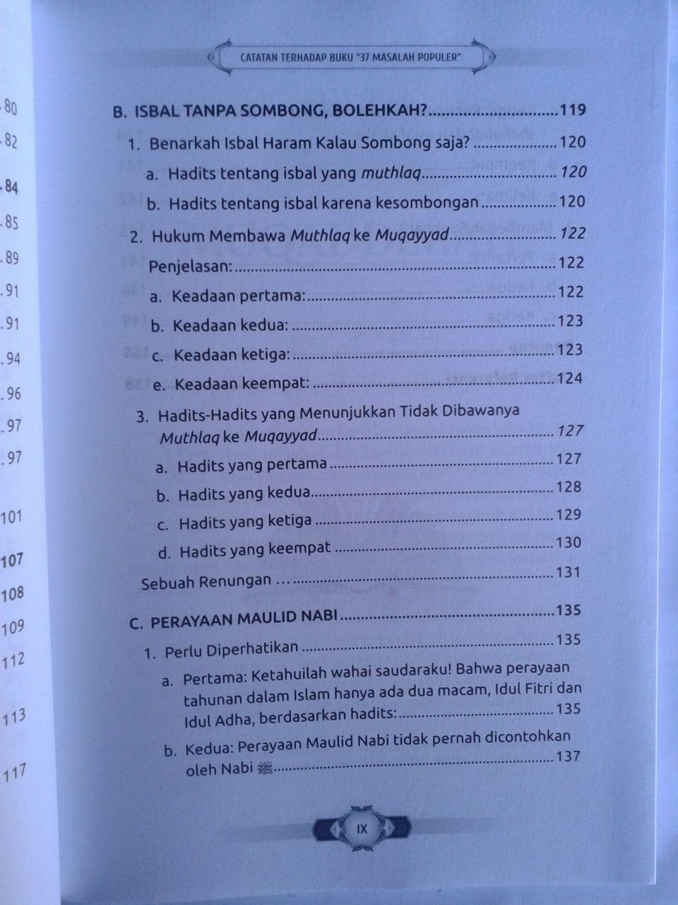 Buku Catatan Terhadap Buku 37 Masalah Populer isi 2