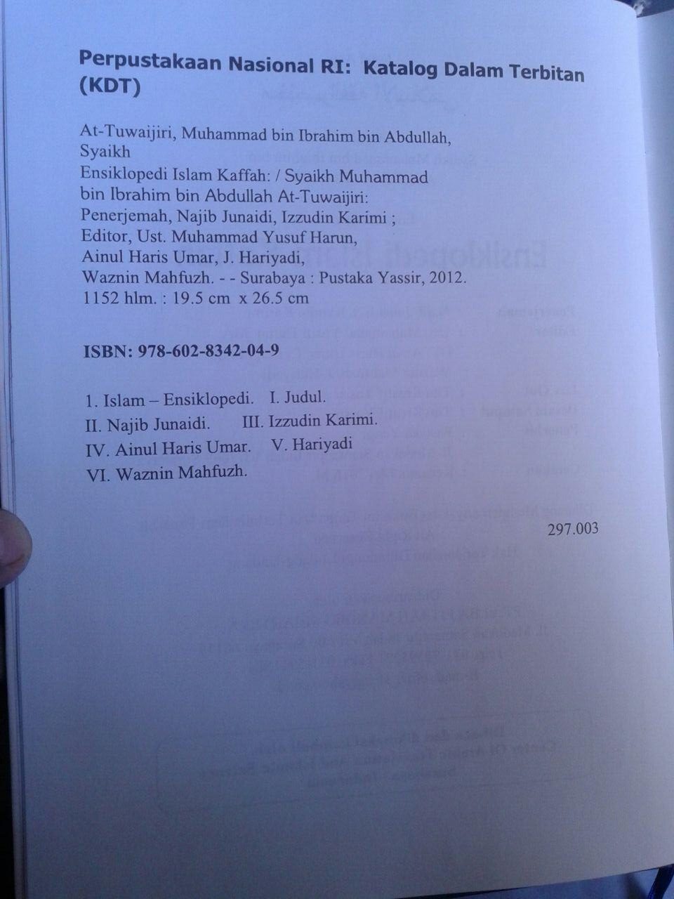 Buku Ensiklopedi Islam Kaffah Edisi Terlengkap isi 3