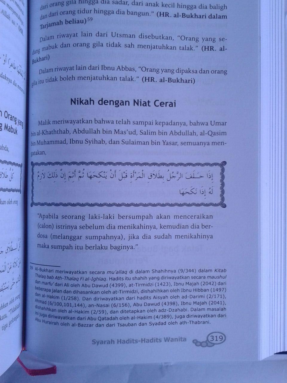 Buku Husnul Uswah Syarah Hadits-Hadits Wanita isi
