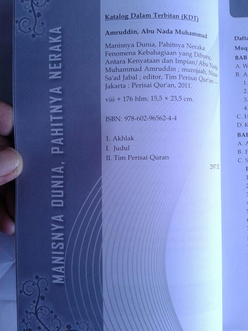 Buku Manisnya Dunia Pahitnya Neraka isi 3